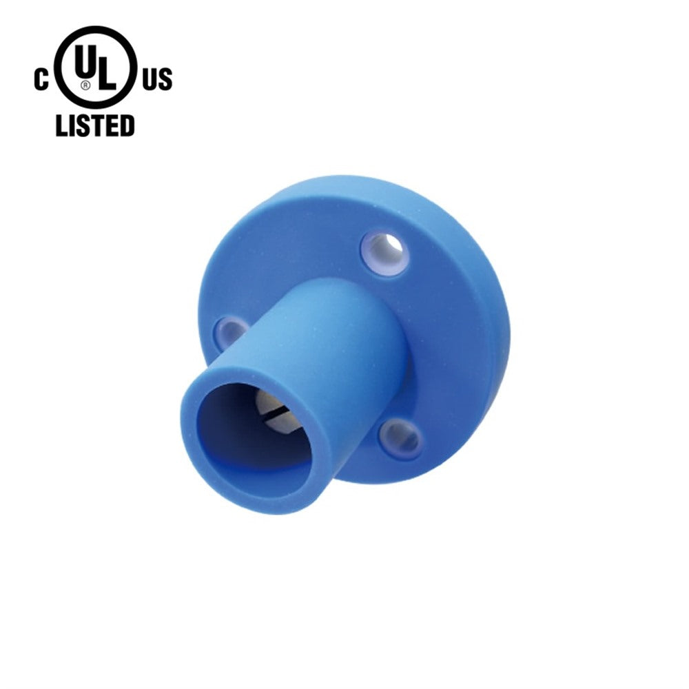 KL-150SMB - K-LOK 150 A Single-Pole Panel Mount Receptacle Male (Thread-Stud Type) Blue