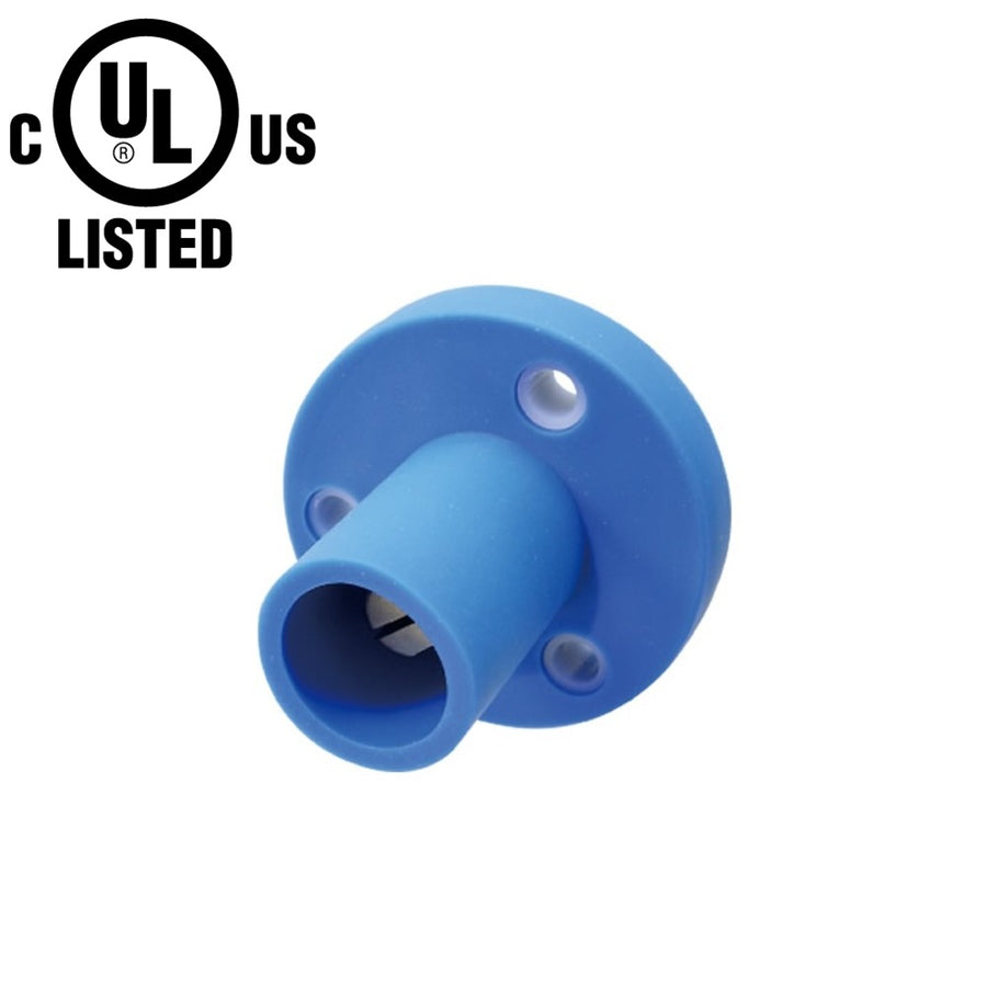 KL-150SMB - K-LOK 150 A Single-Pole Panel Mount Receptacle, Male (Thread-Stud Type), Blue, 600 V Maximum