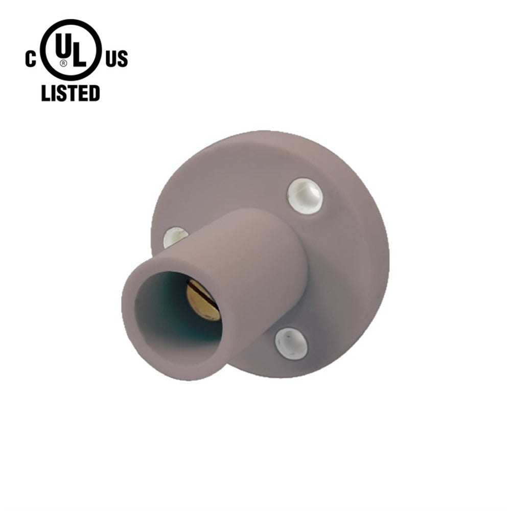 KL-150SMGY - K-LOK 150 A Single-Pole Panel Mount Receptacle Male (Thread-Stud Type) Grey