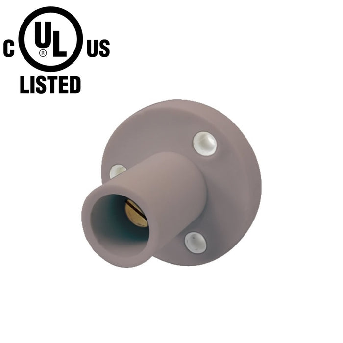K-LOK 150 A Single-Pole Panel Mount Receptacle, Male (Thread-Stud Type), Grey, 600 V Maximum