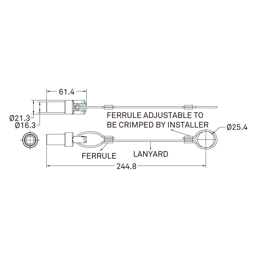 KL-15MPCB - K-LOK 150 A Male Connector Protective Cap, Blue