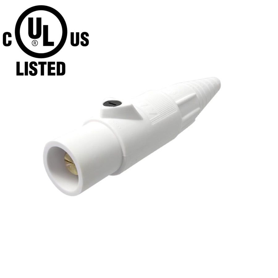KL-400LMW - K-LOK 400 A Single-Pole Line Connector, Male, White, 600 V Maximum