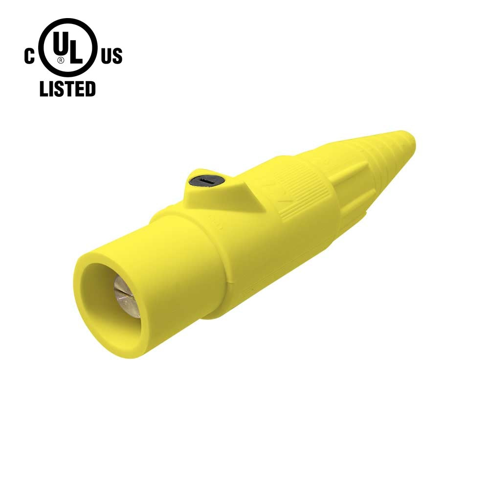 KL-400LMY - K-LOK 400 A Single-Pole Line Connector Male Yellow