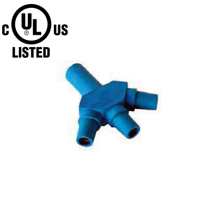 KL-400M3 FB - KUPO 400 A Single Pole Three-Fer Connector - Blue