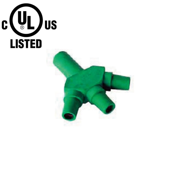 KL-400M3 FG - KUPO 400 A Single Pole Three-Fer Connector - Green