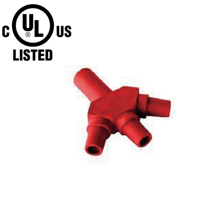KL-400M3 FR - KUPO 400 A Single Pole Three-Fer Connector - Red