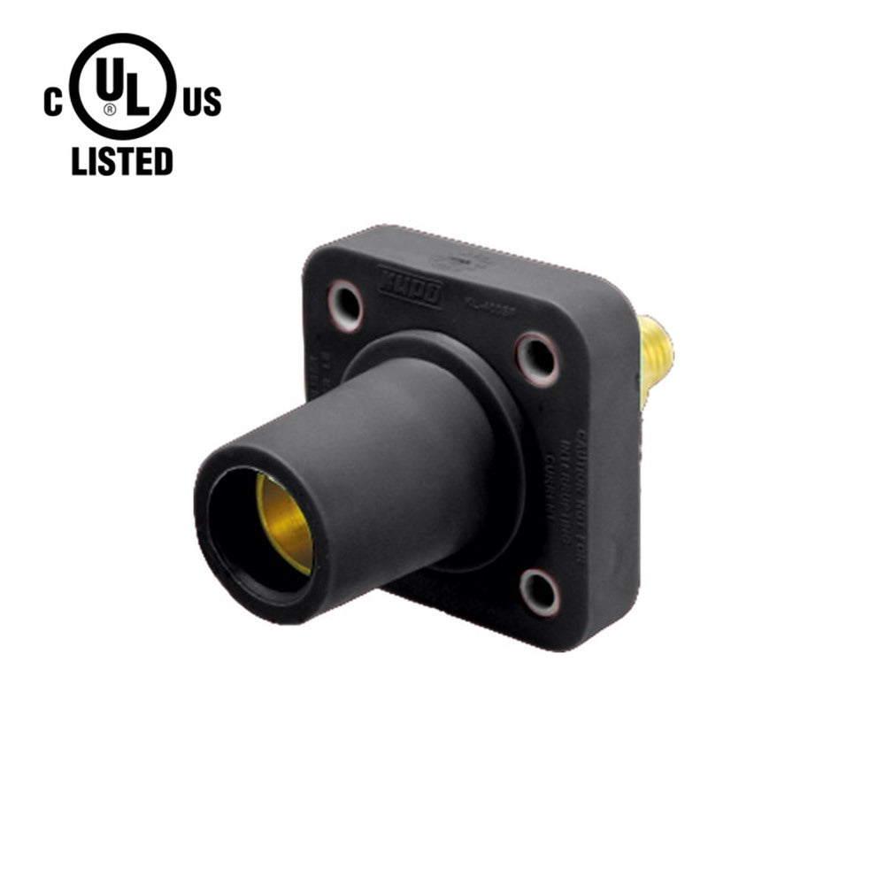 KL-400SFBK - K-LOK 400 A Single-Pole Panel Mount Receptacle Female (Thread-Stud Type) Black