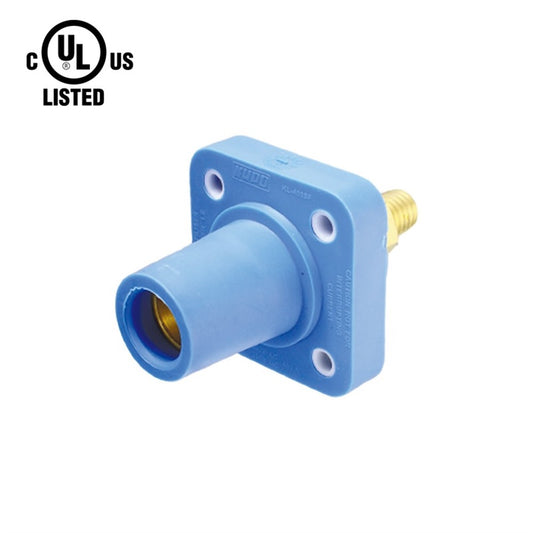 KL-400SFB - K-LOK 400 A Single-Pole Panel Mount Receptacle Female (Thread-Stud Type) Blue