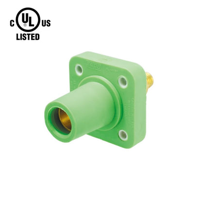 KL-400SFG - K-LOK 400 A Single-Pole Panel Mount Receptacle Female (Thread-Stud Type) Green