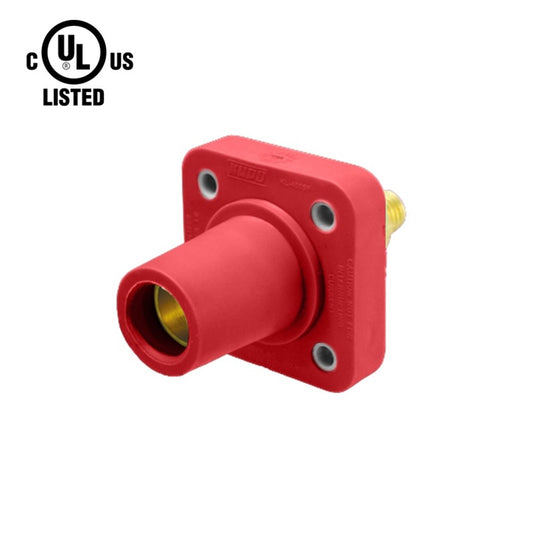KL-400SFR - K-LOK 400 A Single-Pole Panel Mount Receptacle Female (Thread-Stud Type) Red