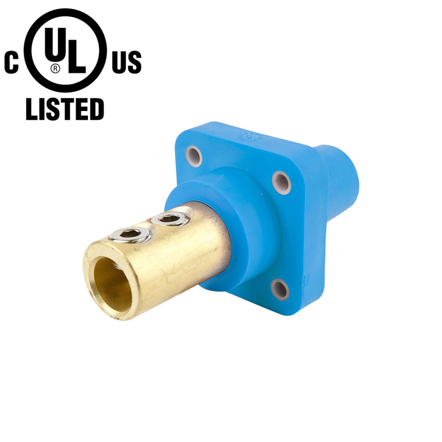 KL-400SSFB - K-LOK 400 A Single-Pole Panel Mount Receptacle, Female (Double Set Screw Type), Blue, 600 V Maximum