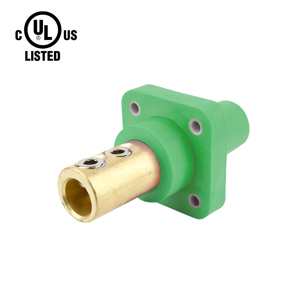 KL-400SSFG - K-LOK 400 A Single-Pole Panel Mount Receptacle Female (Double Set Screw Type) Green