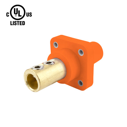 KL-400SSFO - K-LOK 400 A Single-Pole Panel Mount Receptacle Female (Double Set Screw Type) Orange