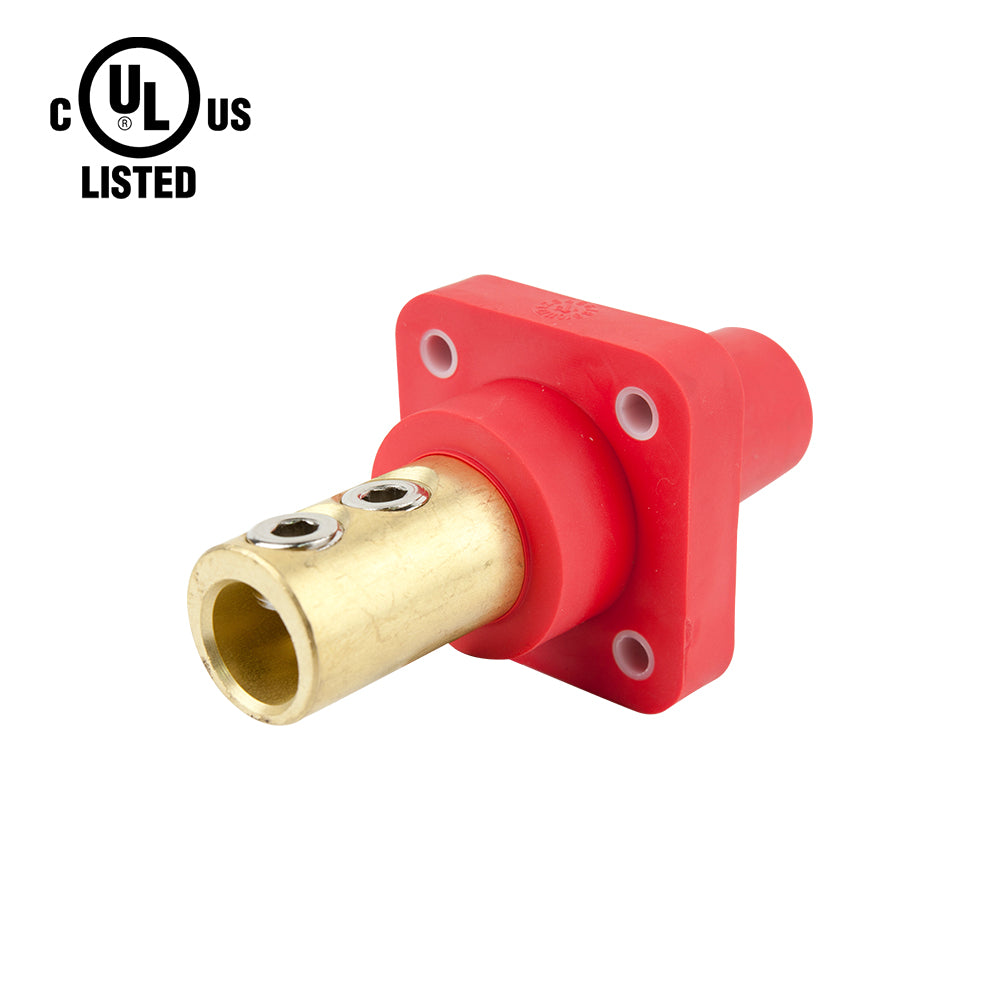 KL-400SSFR - K-LOK 400 A Single-Pole Panel Mount Receptacle Female (Double Set Screw Type) Red
