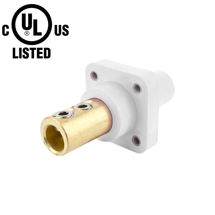 KL-400SSFW - K-LOK 400 A Single-Pole Panel Mount Receptacle, Female (Double Set Screw Type), White, 600 V Maximum