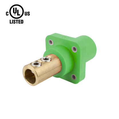 KL-400SSMG - K-LOK 400 A Single-Pole Panel Mount Receptacle Male (Double Set Screw Type) Green