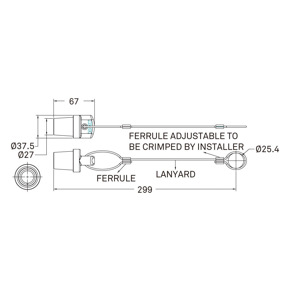 KL-40MPCB - K-LOK 400 A Male Connector Protective Cap, Blue