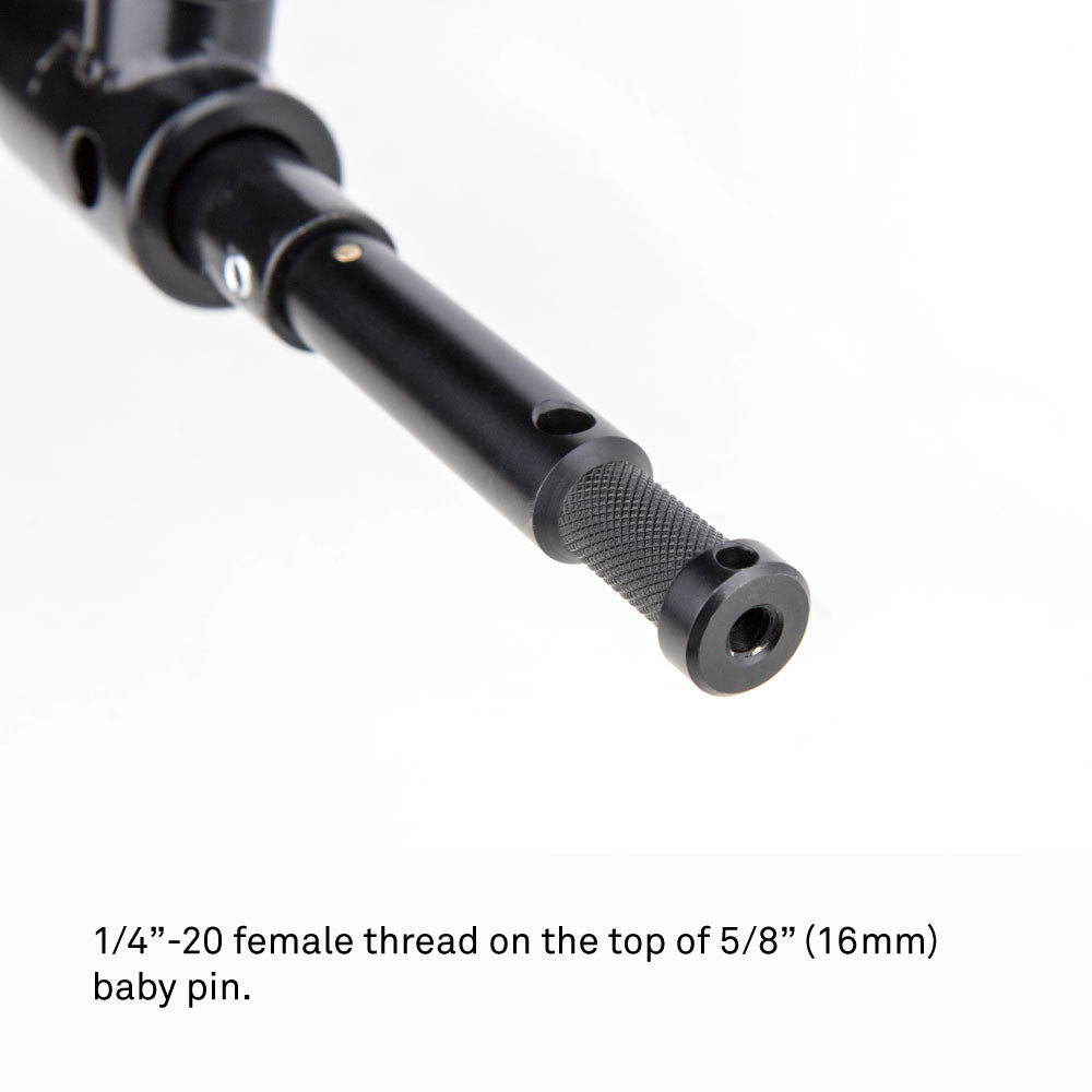 KLHS-0103 - Short Lightweight Telescopic Hanger with Stirrup head baby pin female thread detail