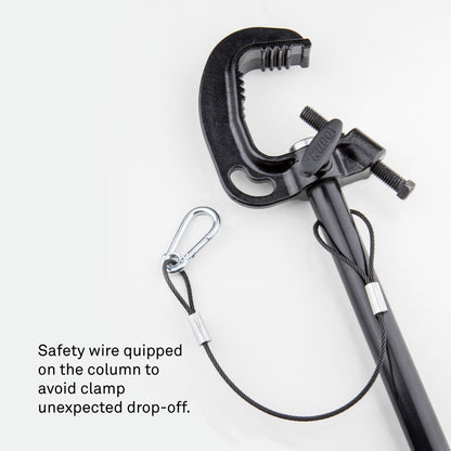KLHS-0306 - Long Lightweight Telescopic Hanger with Stirrup head safety wire and clamp detail