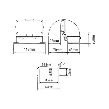 KM16BC5 - KUPO Multi-Pin 16-Pin Housing with Cover dimension diagram