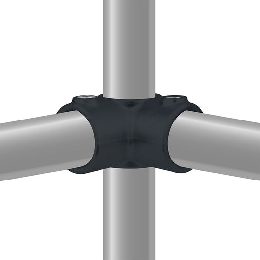 KPC-016B - Pipe Clamp Corner (Black) installed pipe clamp view