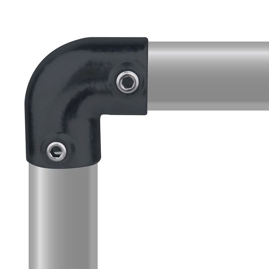 KPC-025B - Pipe Clamp 90° Elbow (Black)
