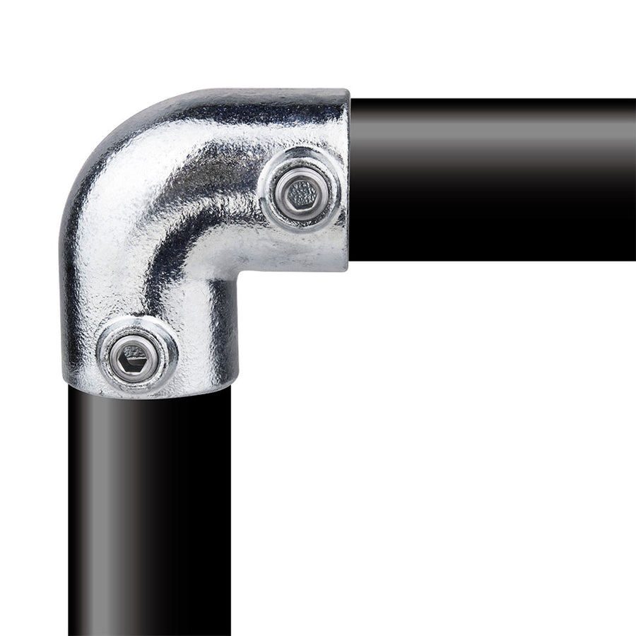 KPC-025 - Pipe Clamp 90° Elbow (Silver)