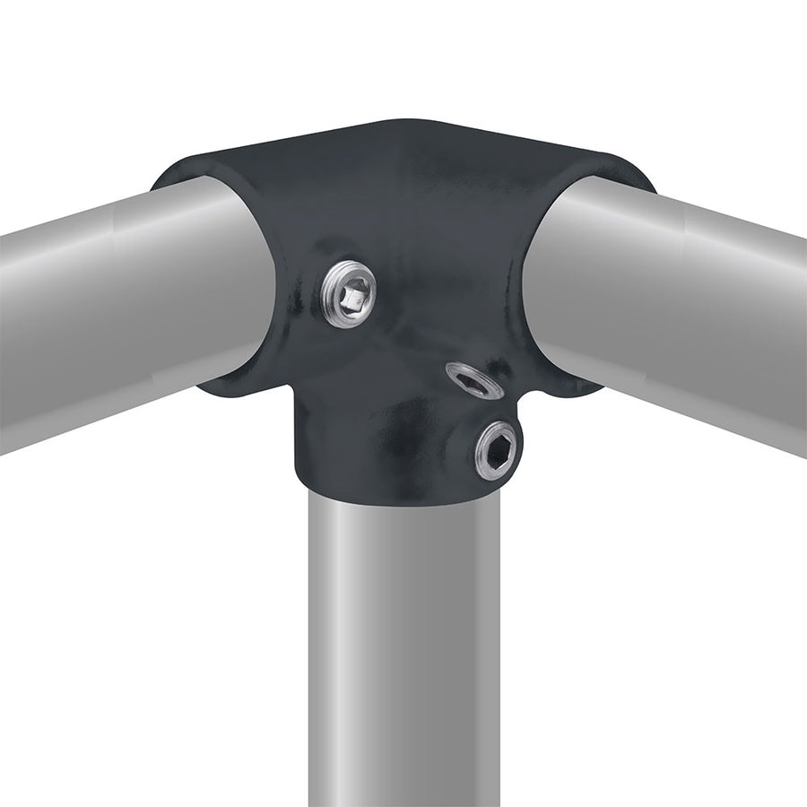 KPC-028B - Pipe Clamp 3 Way 90° (Black)