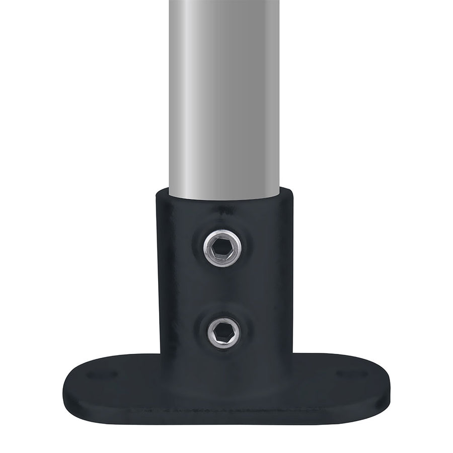 KPC-032B - Pipe Clamp Railing Base Flange (Black)