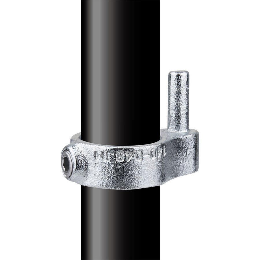 KPC-040 - Pipe Clamp Gate Hinge (Silver)