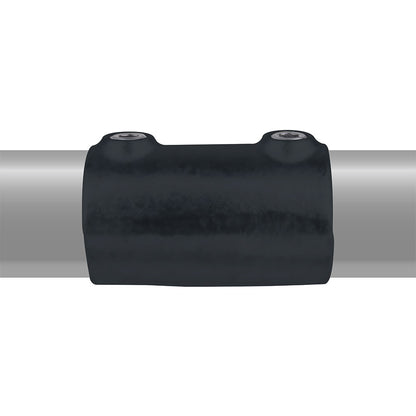 KPC-049B - Pipe Clamp Sleeve Joint (Black) installed pipe clamp view