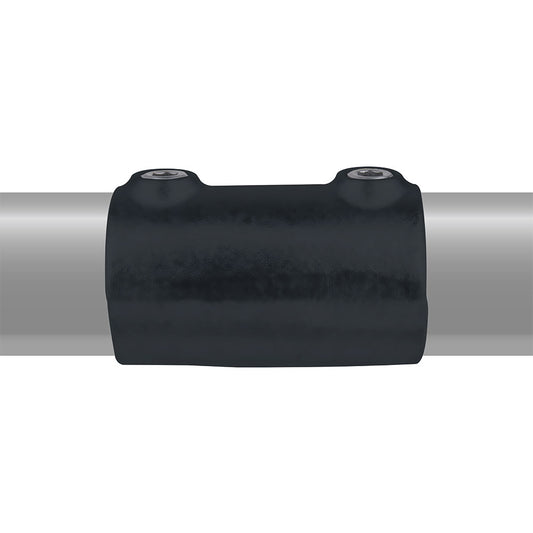 KPC-049B - Pipe Clamp Sleeve Joint (Black) installed pipe clamp view