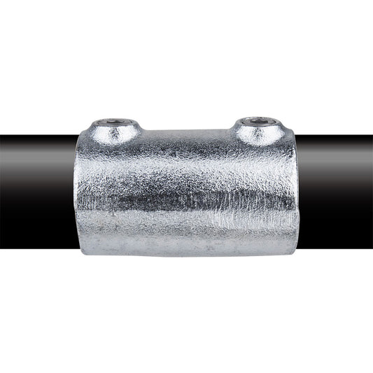 KPC-049 - Pipe Clamp Sleeve Joint (Silver) installed pipe clamp view