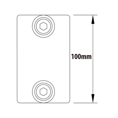 KPC-049 - Pipe Clamp Sleeve Joint (Silver) dimension diagram