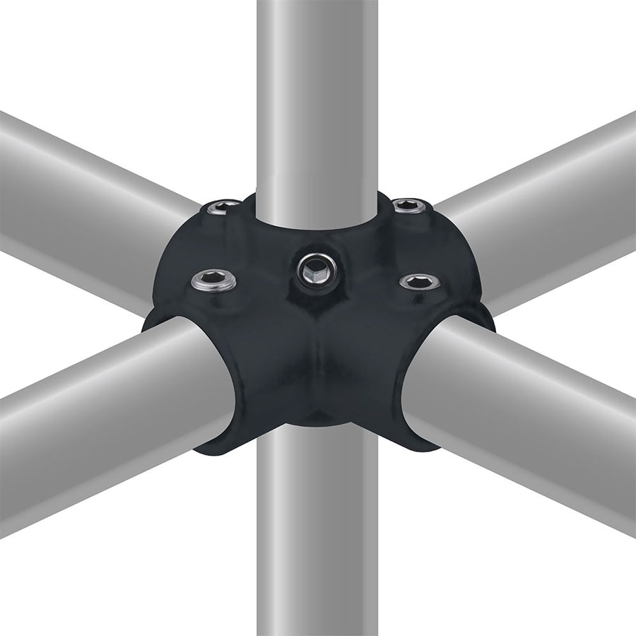KPC-058B - Pipe Clamp 4 Way Cross (Black)