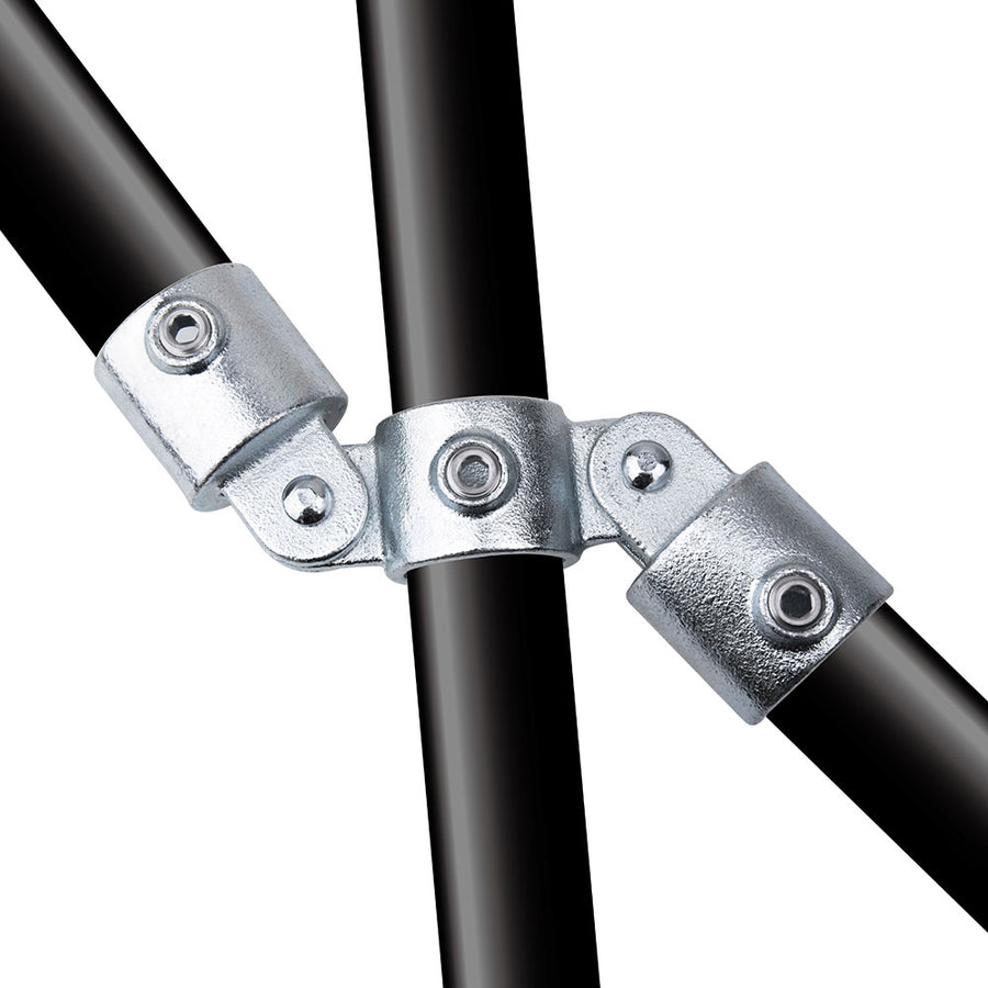 KPC-067 - Pipe Clamp Double Swivel Combination (Silver)