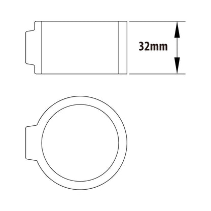 KPC-079B - Pipe Clamp Locking Collar (Black) dimension diagram