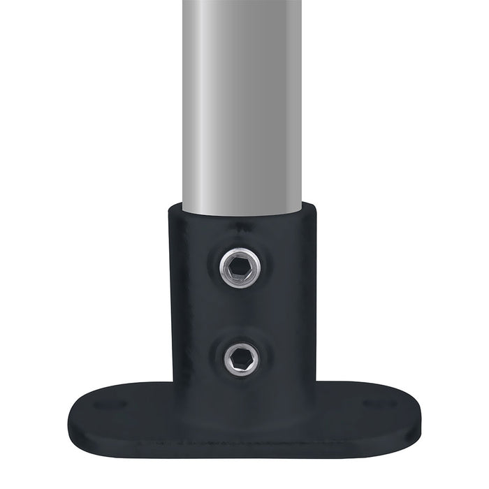 KPC-132B - Pipe Clamp Railing Base Flange (Black)