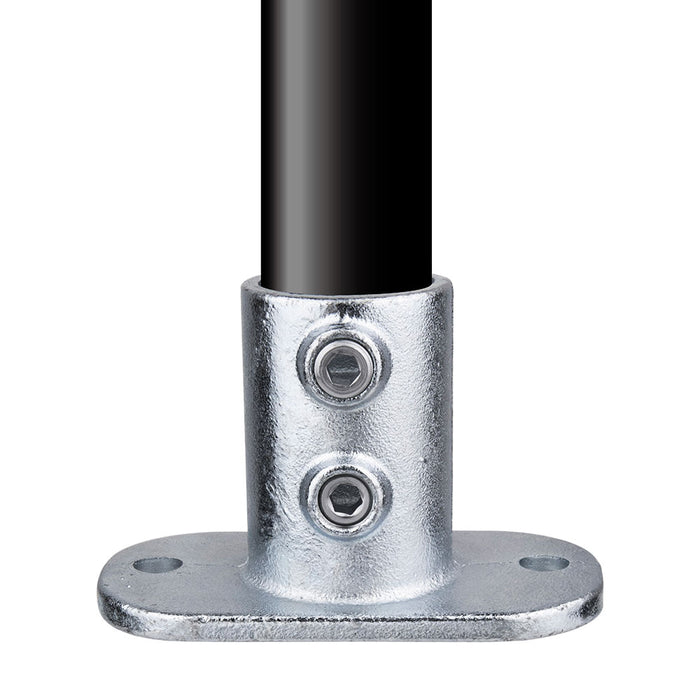 KPC-132 - Pipe Clamp Railing Base Flange (Silver)