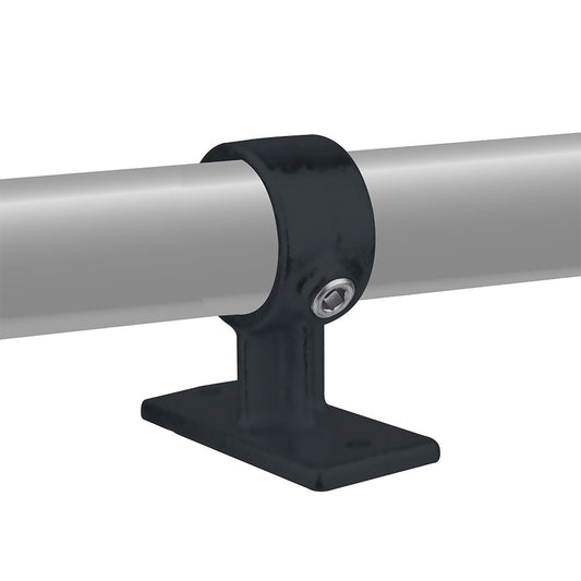 KPC-143B - Pipe Clamp Handrail Bracket (Black) installed pipe clamp view