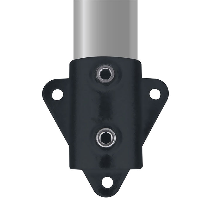 KPC-146B - Pipe Clamp Side Palm Fixing (Black) installed pipe clamp view