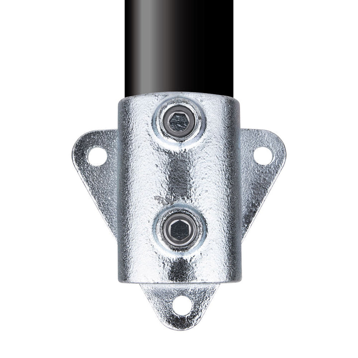 KPC-146 - Pipe Clamp Side Palm Fixing (Silver) installed pipe clamp view