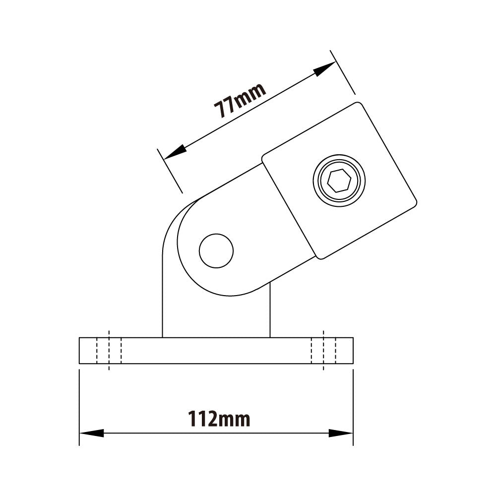 KPC-169 - Swivel Base (Silver) dimension diagram