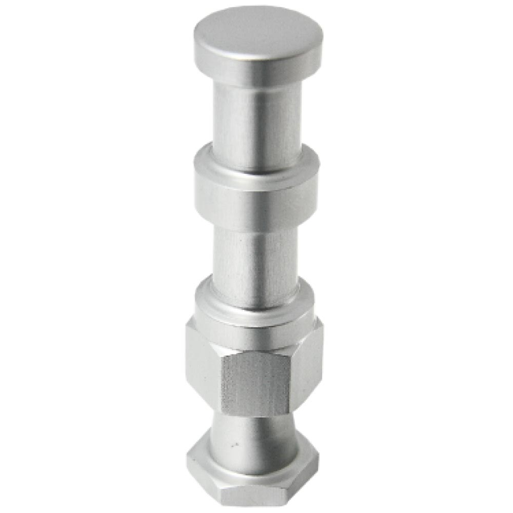 KS-020 - 5/8" Compact Aluminum Snap-in Pin (Silver) mounted detail