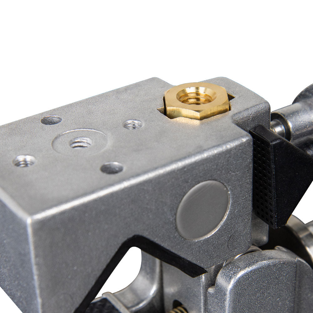KS-038 - Hex Adapter with 3/8"-16 Female and 3/8"-16 Male mounted detail, hex adapter close-up