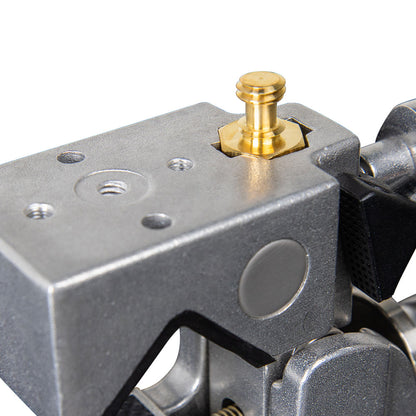 KS-038 - Hex Adapter with 3/8"-16 Female and 3/8"-16 Male mounted detail, mounted adapter setup