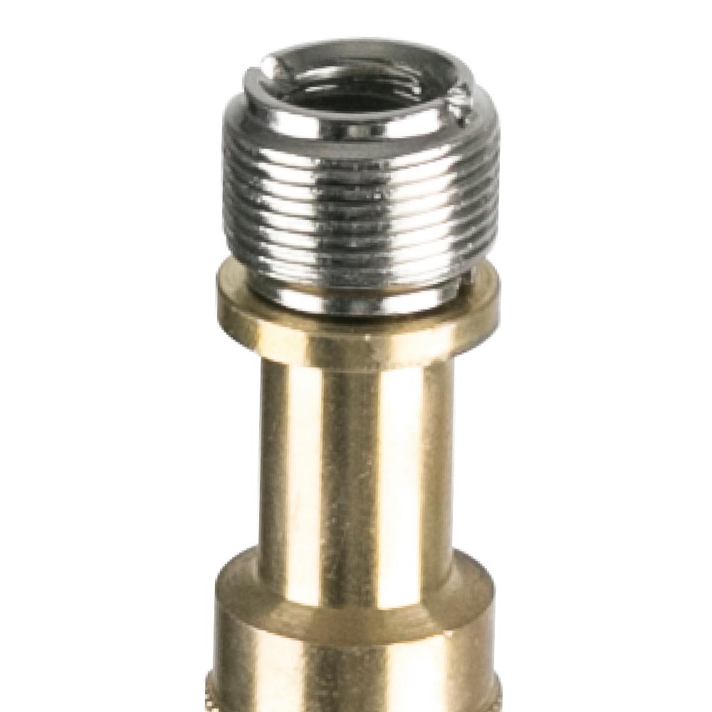 KS-067 - 3/8"-16 Female to 5/8"-27 Male Microphone Adapter mounted detail, microphone adapter close-up