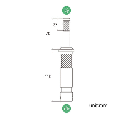 KS-200 - Junior to Baby Adapter dimension diagram