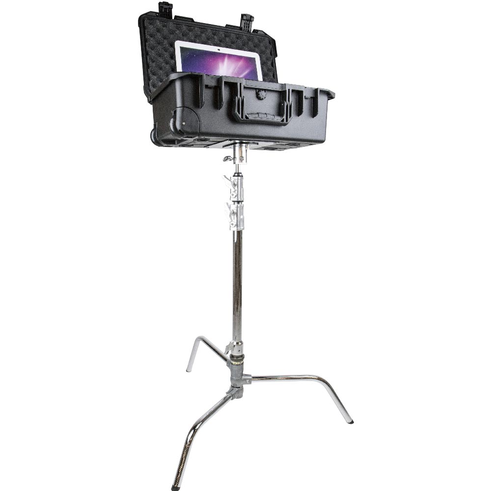 KS-232 - Quick-release plate 18.5 x 21.5 cm case on stand setup