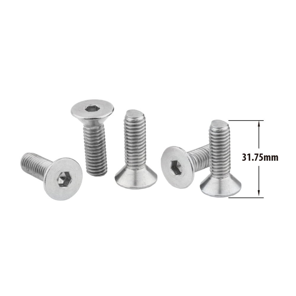 KS-293 - 3/8"-16 UNC x 1-1/4" Stainless Hex Flat Head Screw Set 5 pcs alternate view or mounted detail